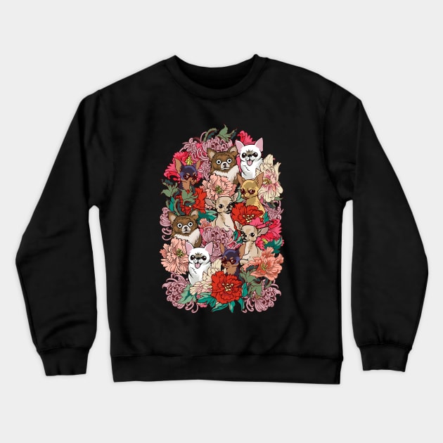 Because Chihuahua Crewneck Sweatshirt by huebucket